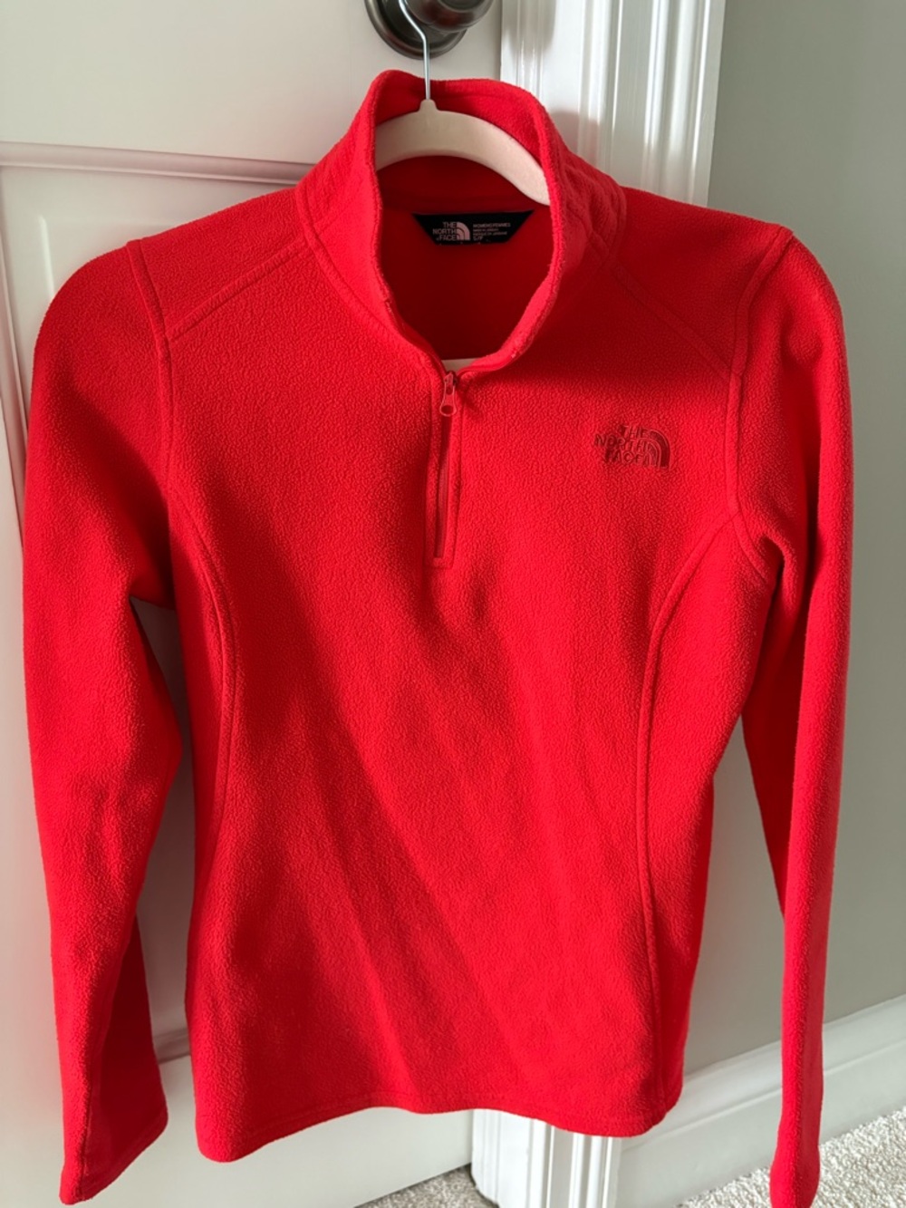 The North Face Women's Orange Fleece Quarter-Zip